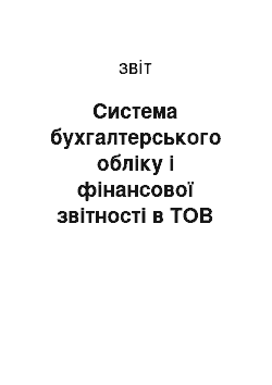 Отчёт: Система бухгалтерського обліку і фінансової звітності в ТОВ «Родина-Агро»