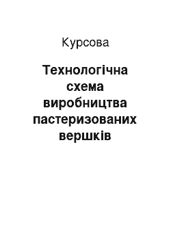 Курсовая: Технологічна схема виробництва пастеризованих вершків