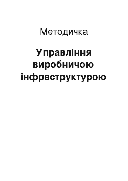 Методичка: Управління виробничою інфраструктурою