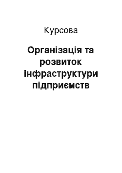 Курсовая: Організація та розвиток інфраструктури підприємств