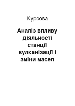 Курсовая: Аналіз впливу діяльності станції вулканізації і зміни масел «Буран» на повітряний басейн та медико-екологічну безпеку