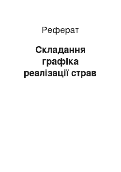 Реферат: Складання графіка реалізації страв