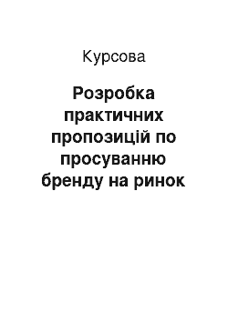 Курсовая: Розробка практичних пропозицій по просуванню бренду на ринок для компанії «Nike»