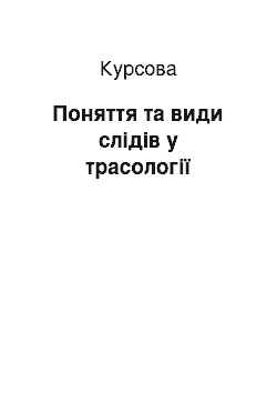 Курсовая: Поняття та види слідів у трасології