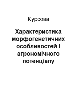 Курсовая: Характеристика морфогенетичних особливостей і агрономічного потенціалу ґрунту ТОВ «АФ Промінь»