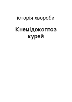 История болезни: Кнемідокоптоз курей