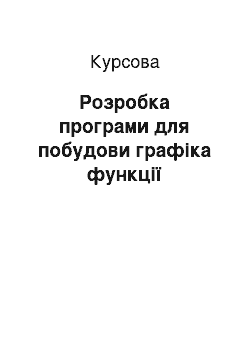 Курсовая: Розробка програми для побудови графіка функції