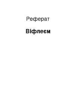 Реферат: Вифлеем