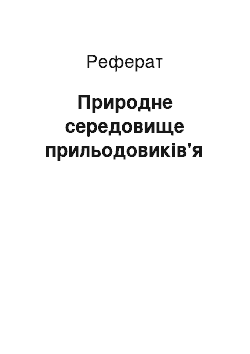 Реферат: Природне середовище прильодовиків'я