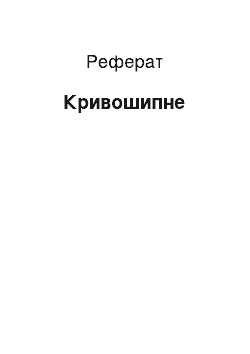 Реферат: Кривошипно