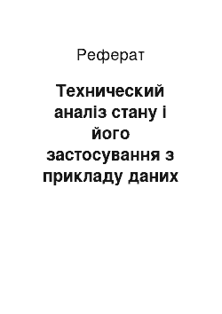 Реферат: Технический аналіз стану і його застосування з прикладу даних отримані з Московської фондовій биржи