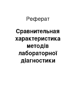 Реферат: Сравнительная характеристика методів лабораторної діагностики трихомоноза