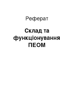 Реферат: Склад та функціонування ПЕОМ