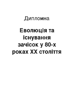 Дипломная: Еволюція та існування зачісок у 80-х роках ХХ століття