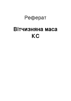 Реферат: Отечественная масса КС