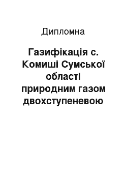 Дипломная: Газифікація с. Комиші Сумської області природним газом двохступеневою системою поліетиленовими газопроводами з розробкою газифікації житлового будинку та т