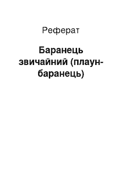 Реферат: Баранец звичайний (плаун-баранец)