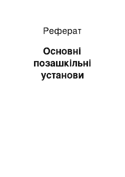 Реферат: Основні позашкільні установи