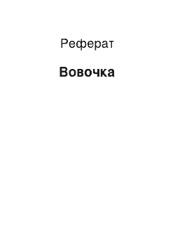 Реферат: Вовочка