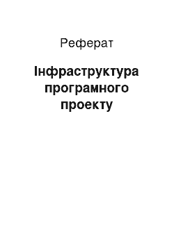 Реферат: Інфраструктура програмного проекту