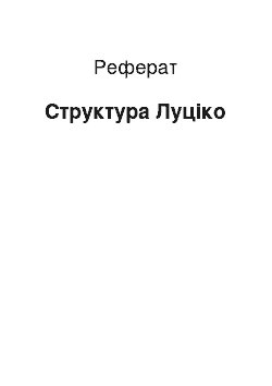 Реферат: Структура Луціко