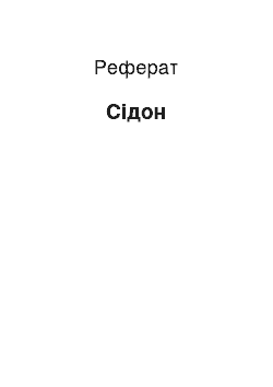 Реферат: Сидон