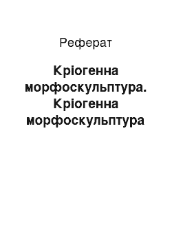 Реферат: Кріогенна морфоскульптура. Кріогенна морфоскульптура